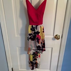 Pink and Floral Dress. SugarLips Brand. Size XS. 100% Polyester.